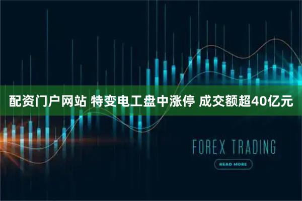 配资门户网站 特变电工盘中涨停 成交额超40亿元